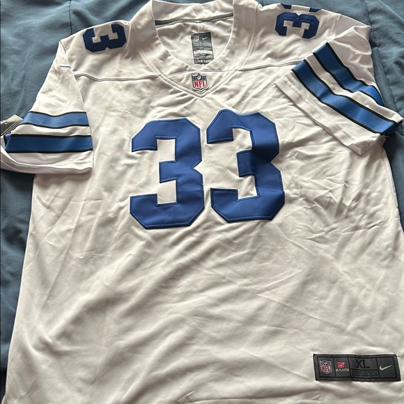 Nike Men's White and Blue Football Jersey - Picture 1 of 4